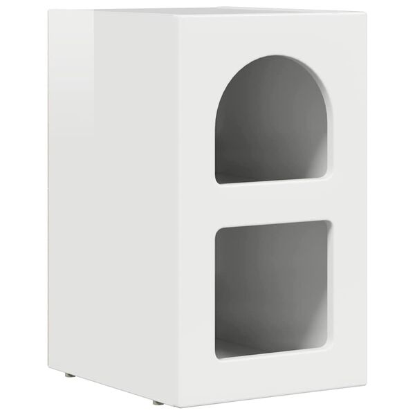 vidaXL Y&ouml;p&ouml;yt&auml; Korkean kiillon valkoinen 29.5 x 35 x 50 cm