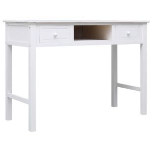 vidaXL Ty&ouml;p&ouml;yt&auml; valkoinen 108x45x76 cm t&auml;ysi keisaripuu