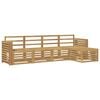 vidaXL Ulkosohvakokoelma 5 pcs valkoinen 257 x 122,5 x 73 cm