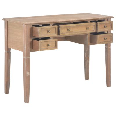 vidaXL Kirjoituspöytä ruskea 109,5x45x77,5 cm puinen