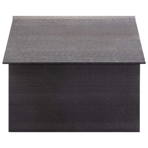 vidaXL Ruohonleikkurin katos harmaa 80x80x70 cm WPC