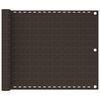 vidaXL Parvekkeen suoja ruskea 75x400 cm HDPE