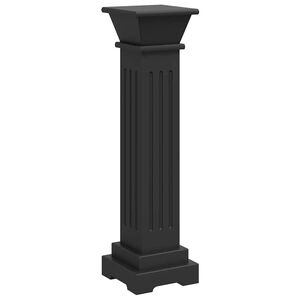 vidaXL Kukkateline klassinen pilari neli&ouml; musta 17x17x66 cm MDF