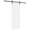 vidaXL Liukuovi 78 x 211 cm Tekninen puu Valkoinen ja musta