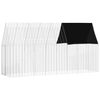 vidaXL Kaniinih&auml;kki Hopea 400 x 100 x 210 cm Galvanoitu ter&auml;s