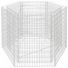 vidaXL Korotettu kuusikulmainen gabion-/kivikorikehys 160x140x100 cm