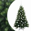vidaXL Muovinen joulukuusi koristeilla 120 cm 150 LEDi&auml;