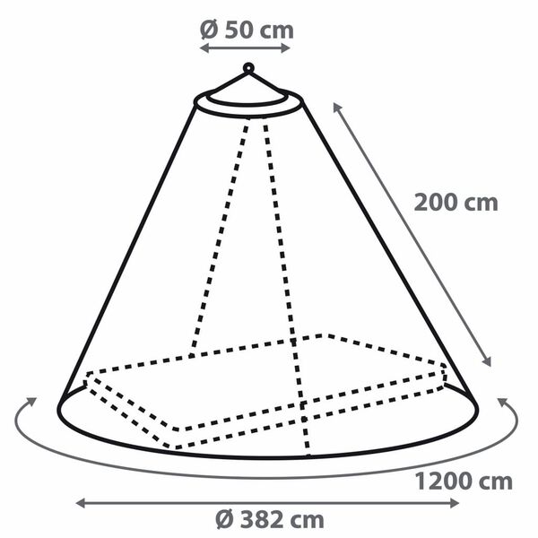 Bo-Camp Hyttysverkko pyöreä 2-henkilölle