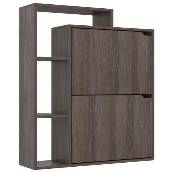 vidaXL Kenk&auml;kaappi harmaa Sonoma-tammi 79,5x24x90,5 cm lastulevy