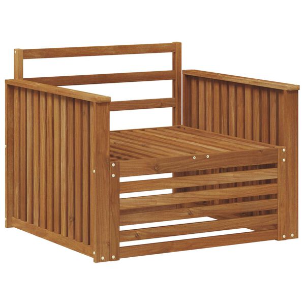 vidaXL 2 Kappale Sohva k&auml;sinojilla Tihe&auml; akasiapuu Luonnollinen