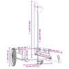 vidaXL Kuljetusk&auml;rry polkupy&ouml;r&auml;&auml;n vihre&auml;/musta kangas ja rauta
