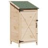 vidaXL Puutarhasuoja katolla lukkoon Luonnollinen 59,5 x 56 x 113,5 cm