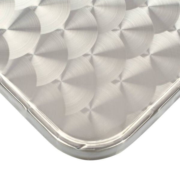 vidaXL Puutarhap&ouml;yt&auml; hopea 80x80x70 cm alumiini