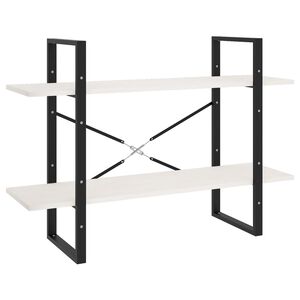 vidaXL 2-tasoinen kirjahylly valkoinen 100x30x70 cm t&auml;ysi m&auml;nty