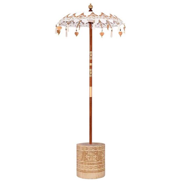 vidaXL Balineesi Aurinkovarjo Kerma 95-100 cm Puuvilla ja massiivipuu