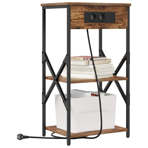 vidaXL Y&ouml;p&ouml;yt&auml;kaappi 2 pcs Savup&auml;hkin&auml; 41 x 31 x 76 cm Tekninen puu