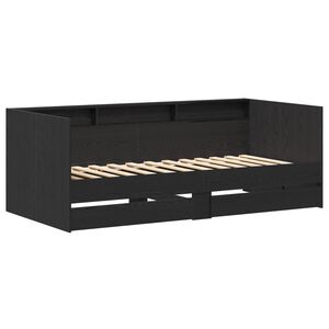 vidaXL P&auml;iv&auml; S&auml;nky laatikon kanssa Harmaa 90 x 200 cm Tekninen puu