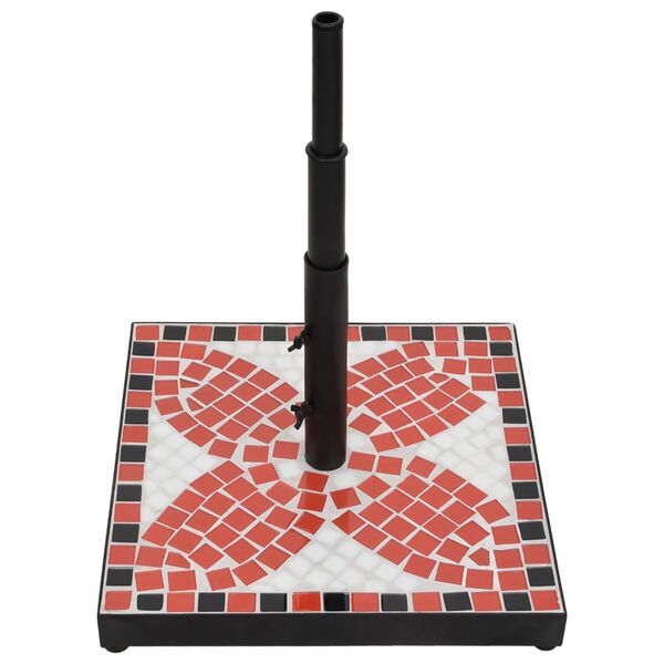 vidaXL Aurinkovarjon jalka terrakotta ja valkoinen neliö 12 kg