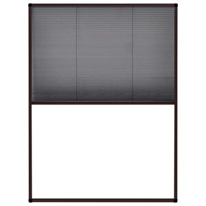 vidaXL Laskostettu hy&ouml;nteisverkko ikkunaan 60x80 cm alumiini ruskea