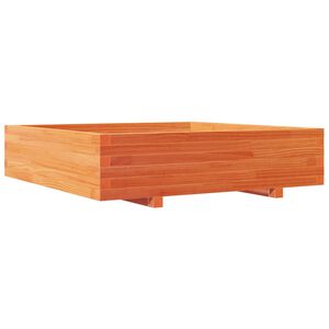 vidaXL Kukkalaatikko vahanruskea 100x100x26,5 cm t&auml;ysi m&auml;nty