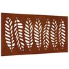 vidaXL Puutarhasein&auml;koriste 105x55 cm corten ter&auml;s lehtikuvio