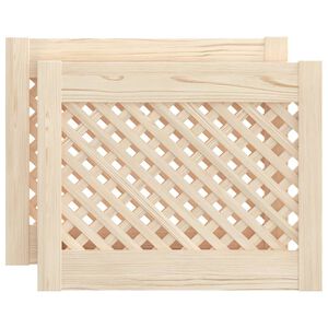 vidaXL Kaapin ovet ristikkomuotoilu 2 kpl 49,5x39,5 cm t&auml;ysi m&auml;nty