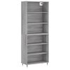 vidaXL Kaappi harmaa Sonoma 69,5x32,5x180 cm tekninen puu