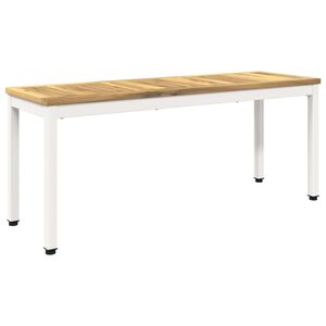 vidaXL Puutarhapenkki 108,5 x 35 x 45 cm Tihe&auml; akasiapuu valkoinen