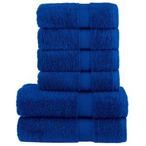 vidaXL Premium Pyyhkeet 6-osaa SOLUND sininen 600 gsm