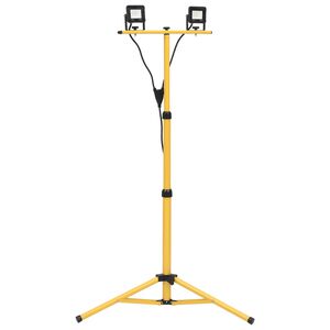 vidaXL LED-valonheitin kolmijalalla 2x10 W kylm&auml; valkoinen