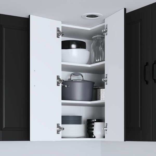 vidaXL Keitti&ouml;kaappi hyllyll&auml; Musta 57 x 57 x 80 cm Tekninen puu