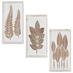 vidaXL Taidekoriste 3 kpl 40 x 40 x 1,5 cm K&auml;sitelty puu