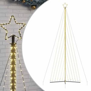 vidaXL LED joulukuusi 789 l&auml;mpim&auml;n valkoista LED-valoa 476 cm