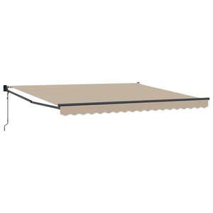 vidaXL Vedett&auml;v&auml; markiisi Beige 400 &times; 300 cm Polyesteri ja metalli