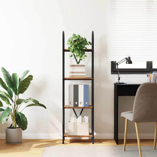 vidaXL Kirjahylly Vanha puu 40 x 30 x 146 cm Tekninen puu