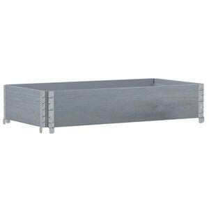 vidaXL Kukkalaatikko harmaa 100x50 cm t&auml;ysi m&auml;nty