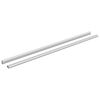 vidaXL Kaapintanko 2 kpl Hopea 964 x 15 x 29 mm Alumiiniseos