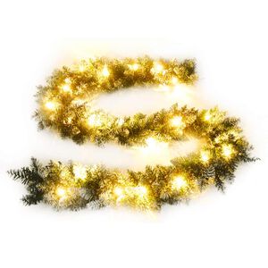 vidaXL Jouluk&ouml;ynn&ouml;s LED-valoilla vihre&auml; 2,7 m PVC