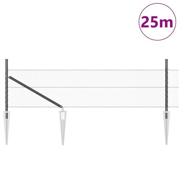 vidaXL Aitalatu Harmaa 25 x 0,5 m (13 mm verkko) Ter&auml;s