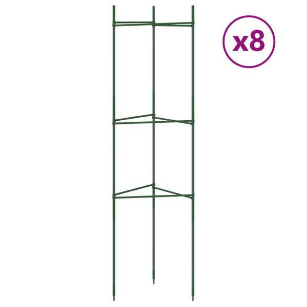 vidaXL Tomaattih&auml;kki 8 kpl 116 cm ter&auml;s ja PP