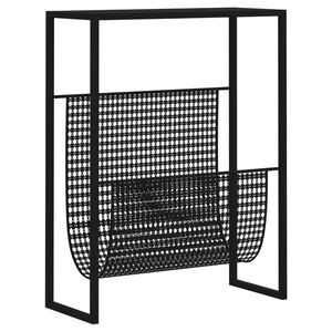 vidaXL Lehtiteline musta 35x15x45 cm ter&auml;s