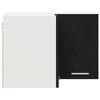 vidaXL Henkarikaappi Musta tammi ja valkoinen 57 x 57 x 40 cm