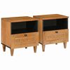 vidaXL Y&ouml;p&ouml;yt&auml;kaappi 2 pcs Vaaleanruskea 40 x 33 x 46 cm Tekninen puu