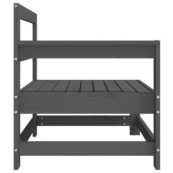 vidaXL Puutarhan kulmasohva harmaa t&auml;ysi m&auml;nty