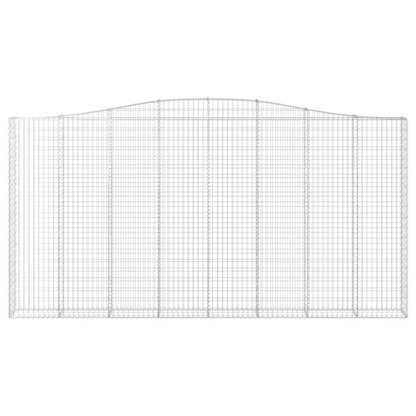 vidaXL Kaareva kivikori 400x30x200/220 cm galvanoitu rauta