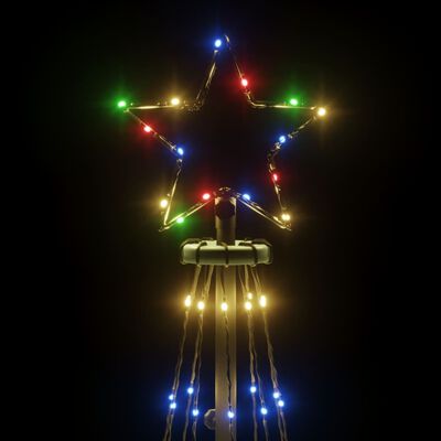vidaXL Kartio joulukuusi 310 värikästä LED-valoa 100x300 cm