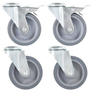 vidaXL Rullapy&ouml;r&auml;t pultinrei&acute;ill&auml; 4 kpl 100 mm