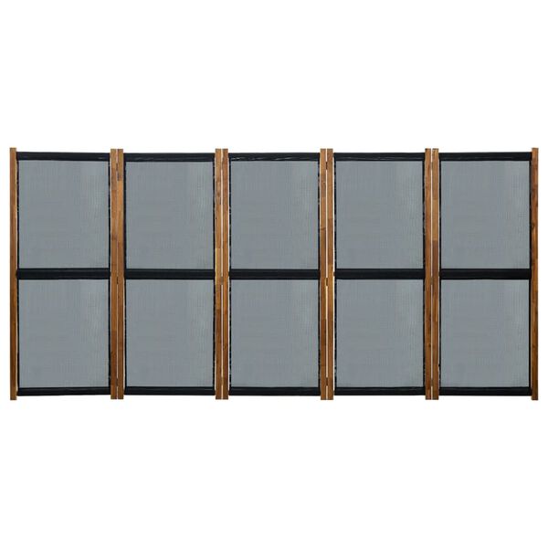 vidaXL 5-paneelinen tilanjakaja musta 350x170 cm