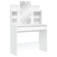 VidaXL Peilipöytä LED-valoilla valkoinen 96x40x142 cm
