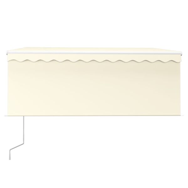 vidaXL Sis&auml;&auml;nkelattava markiisi verho/LED/tuulisensori 3x2,5 m kerma